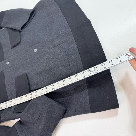 Guess Coat Womens XXL 2X Black Gray Hooded Wool Blend Overcoat A Line Classic - Picture 5 of 10